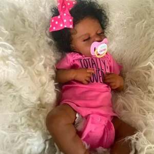 Risbecko 20 Inch Lifelike Black Reborn Baby Doll